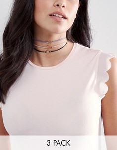 Набор из 3 чокеров ASOS - Мульти