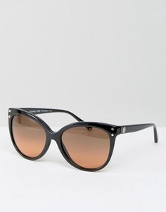 Классические солнцезащитные очки кошачий глаз с контрастными стеклами Michael Kors - Черный