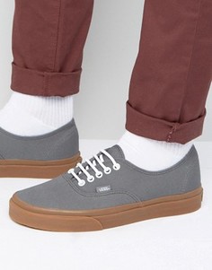 Серые кроссовки на каучуковой подошве Vans Authentic - Серый