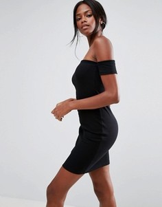 Облегающее платье ASOS Bardot - Черный