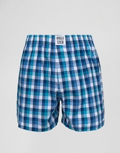 Тканые боксеры-брифы с принтом Hollister - Синий