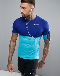 Синяя футболка Nike Running Racer 644396-418 - Синий