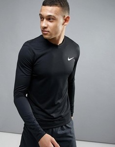 Черный лонгслив Nike Running Breathe 860762-010 - Черный