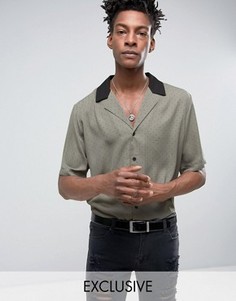 Рубашка цвета хаки с отложным воротником Reclaimed Vintage - Зеленый