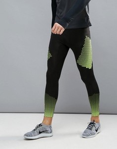 Леггинсы для бега с молнией и принтом New Look SPORT - Черный