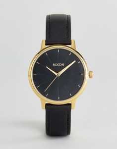 Часы с ремешком из черной кожи Nixon Kensington - Черный