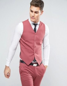 Суперузкий жилет ASOS WEDDING - Розовый
