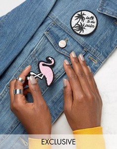 Набор термонашивок с фламинго Skinnydip - Мульти