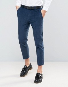 Укороченные зауженные бархатные брюки строгого кроя ASOS - Зеленый