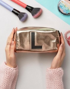Косметичка с инициалом L New Look - Золотой