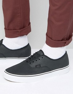 Черные кожаные кроссовки Vans Authentic Premium - Черный