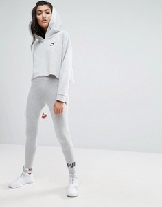 Серые леггинсы с логотипом Puma - Серый