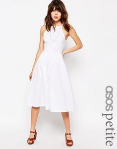 Платье миди с высокой горловиной в стиле 90‑х ASOS PETITE - Черный