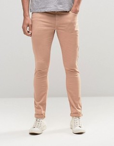 Светло-розовые супероблегающие джинсы ASOS - Розовый