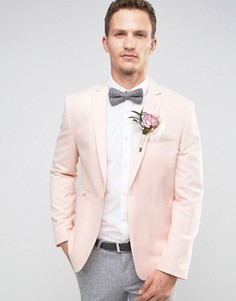 Розовый облегающий блейзер в крапинку ASOS WEDDING - Розовый