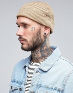 Светло-коричневая шапка-бини 7X - Рыжий