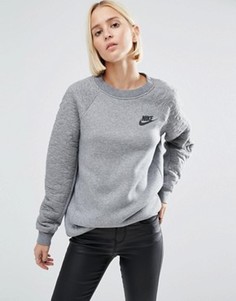 Серый стеганый свитшот Nike Rally - Серый