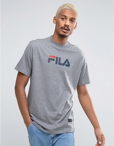 Черная футболка с большим логотипом Fila - Зеленый