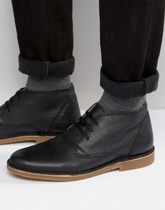 Кожаные ботинки Selected Homme New Royce - Черный