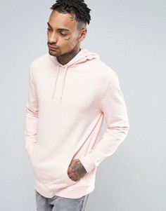 Розовое длинное худи ASOS - Розовый