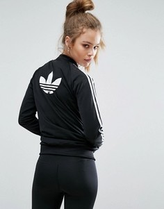 Черный бомбер с тремя полосками adidas Originals - Черный