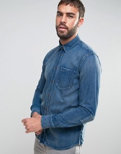 Джинсовая рубашка с длинными рукавами Nudie Jeans Co Henry - Синий