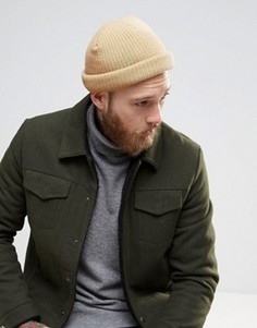 Шапка с закатанным краем ASOS - Бежевый