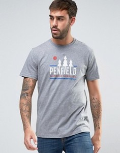 Эксклюзивная серая меланжевая футболка с логотипом Penfield - Серый