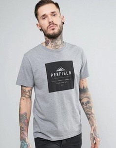 Серая меланжевая свободная футболка с логотипом Penfield Kemp - Серый