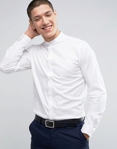 Узкая строгая рубашка с воротником на пуговице Jack &amp; Jones Premium - Белый