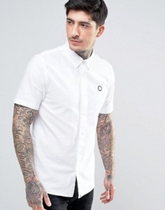 Белая оксфордская рубашка классического кроя с короткими рукавами Pretty Green Oldbury - Белый