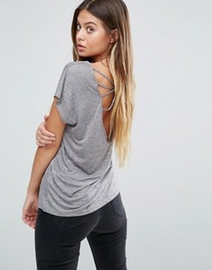 Футболка с отделкой сзади Vero Moda - Серый