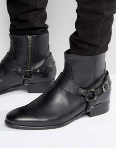 Кожаные ботинки Hudson London Wyman - Черный