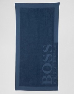 Пляжное полотенце с логотипом BOSS By Hugo Boss - Темно-синий
