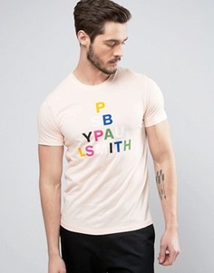 Розовая узкая футболка с логотипом PS by Paul Smith - Розовый