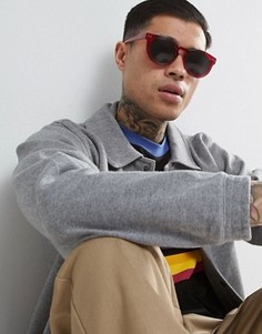 Круглые солнцезащитные очки ASOS - Красный