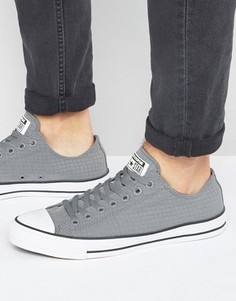 Серые высокие кеды с перфорацией Converse Chuck Taylor All Star 155444C - Серый