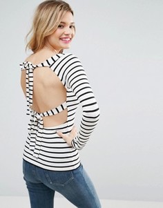 Топ в полоску на завязках ASOS - Мульти