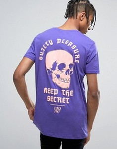 Удлиненная футболка с принтом ASOS - Фиолетовый