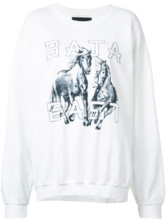 horse print sweatshirt Baja East