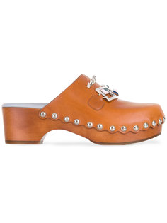 декорированные мюли Faces Fendi