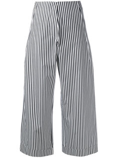 укороченные полосатые поплиновые брюки  Federica Tosi