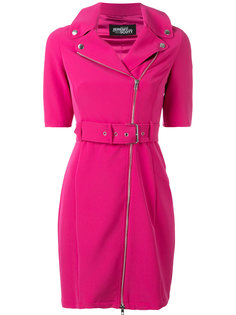 zipped shoulders belted dress Jeremy Scott