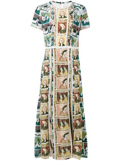 платье с принтом Framed Heads and Reclining Figures Burberry