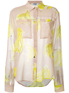 banana print shirt MSGM