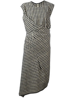 драпированное платье в клетку Comme Des Garçons Vintage