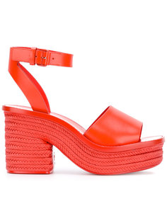 braided platform sole sandals Céline