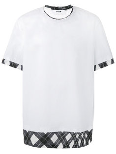 футболка с контрастной окантовкой  MSGM