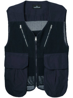 cargo pocket mesh waistcoat Stone Island Shadow Project