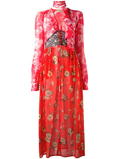 открытое платье с цветочным принтом Attico